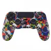 Multi Colors Silicone Camo Protective Skin Case för Sony Dualshock 4 PS4 DS4 Pro Slim Controller Thumb Grips Joystick Caps