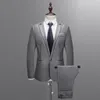 Men Business Waistcoat 2019 Nowy arrvial Spring Autumn Suit Mężczyźni z spodniami na ślub Slim Button Suit Pure Color Sukienka Blazert1272k