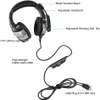 K5 Gaming Earphones Over-Ear Gaming Wired Headphones Surround Stereo Buller Reduction med MIC LED Light för PC Tablet-enhet i Retail Box