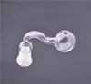 10 14 18 mm männliche weibliche Glaspfeife Klares dickes Pyrexglas Ölbrenner Wasserpfeifen für Bohrinseln Glasbongs Adapter 30 mm große Schüsseln zum Rauchen
