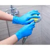 100 pcs descartáveis ​​azul profundo ou luz azul nitrilo luvas para limpeza doméstica Luva de alimentos limpeza de casa usando