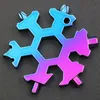 18 in 1 Snowflake Multitdool da viaggio per esterni Campeggio multifunzione EDC Keyring in acciaio inossidabile Strumento tattico Multitool Kimter1885999