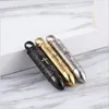 316L Edelstahl Offene Kugel Anhänger Halsketten Herren Kreuz Schrift Medaillon Charme Gold Ketten Für Frauen Hip Hop Schmuck