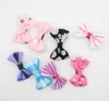 100pcs Mini Bow Hairgrips Kids Sweet Girls Solid Dot Stripe Printing Hair Clips Kids Hairpins Hair Styling Tool Hair Accessories