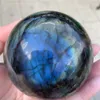 Arco-íris de 60-70 mm Pedra labradorita natural Bola de cristal esfera de cristal cristal cura artesanato decoração para casa arte presente213w