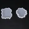 Silikon Kalıp Akik Geode Coaster Kupası için Epoksi Reçine Sanat Kenar Kristal Geode Silikon Kalıp Reçine El Sanatları Araçları