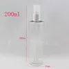 200ml X 30 bouteille de parfum en vaporisateur fin en aluminium pour les soins personnels, bouteille de parfum rechargeable en plastique transparent vide en gros