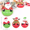 Christmas Decorations Santa Reindeer Elk Snowman Pocket Fork Knife Cutlery Holder Bag Table Dinner Decoration Home Family Party Mat Accessor