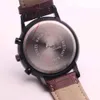 AEHIBO cronografo al quarzo batteria orologio da uomo 43 mm quadrante bianco numero romano lunetta nera data tutti i quadranti funzionanti orologi da polso da uomo