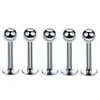 10st Ball Titanium Rostfritt Stål Labret Lip Stud Chin Eyebrow Nose Stud Ring Bar Tragus Piercing Body Smycken