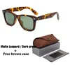 Clássico masculino feminino óculos de sol marca designer óculos de sol unisex masculino oculos 8 cores para escolher com casos brwon9090655
