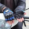 Гоночные перчатки Мотоциклетные перчатки Мотоциклетные перчатки Powersports Полупальцевые сверхпрочные противоскользящие байкерские защитные инструменты для байкеров спортивный доступ6633730