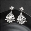 2020 nouveau brillant mode cristaux boucles d'oreilles de mariée strass longue goutte boucle d'oreille pour les femmes bijoux de mariée cadeau de mariage pour les demoiselles d'honneur