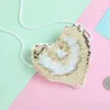 Piękny kształt serca Syrenka cekiny monety z smyczkami dziewczyny brokatowa torba torebka moda portfel dzieci przenośne torby crossbody SMA8175559
