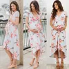 Zwangere vrouwen bloemen lange maxi jurken moederschap jurk fotografie foto schiet kleding zwangerschap zomer strand sundress