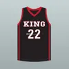 Kawhi Leonard＃22 Martin Luther King High School Woes Basketball Jersey White Red Black Retro Men's Ed Custom Number Name Name Jerseys