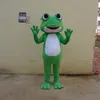 Cartoon Clothing 2019 Rabatt Factory Sale Anpassade maskot Green Frog Mascot Costume ADLUT Outfits Frog Cartoon Character Mascots