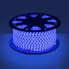 110v tiras de led 10m 50m alta tensão smd 5050 rgb tiras led luzes à prova dwaterproof água ir controle remoto fonte alimentação2536