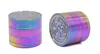 New Style Maze Rainbow Iceblue Zinklegierung Kräutermühle Raucherzubehör 4 Stück 52 mm 63 mm Durchmesser Tabakgewürzbrecher GR176