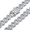 Straight Edge Cuban Link Chain Bracelet Tennis Gold Silver Iced Out Cubic Zirconia Hiphop Men Jewelry273B