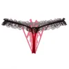 Sexy Lace Open Crotch Pearl Panties Briefs Bowknot Thong T Back Women Underwear G Strings Sexy Lingerie Woman Clothes will and sandy fashion