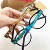 최신 품질 Be2259-O 큰 림 안경 프레임 55-16-145 풀 세트 케이스가있는 클래식 체크 무늬 처방 안경