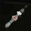 fumer Straw Mini Glass Filter Pipe Kit Water Bong Oil Dab Rig Nector silicone nectar