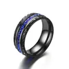 anelli di diamanti con zirconi blu scuro blu Anello di cristallo abbagliante gioielli firmati di lusso anelli da donna anello di fidanzamento per donna