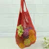 Sac d'épicerie réutilisable 14 couleurs, grande taille, fourre-tout en maille, sacs en coton tissés, sacs de courses portables, sac de rangement pour la maison WCW827