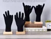 Zwart 24 * 10 cm Vrouwelijke PVC Magne Schets Hand Mannequin Manicure Props Sieraden Handschoen Model voor Sport Racing Body Halloween 1pair C811