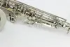 Obranded BB Tenor Saxofon Musikinstrument Högkvalitativ Brass Nickel Pläterad Ny Prestanda Sax Gratis Frakt med fallmunstycke