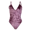 Estate New Bandage Bikini One Piece Monokini Costumi da bagno Costumi da bagno Costumi da bagno Stile Solido Simple Velvet Costume da bagno Push imbottito Donne