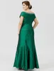 Robes de mère de la mariée vert foncé longueur de plancher de cristal robes formelles pour mariage et fête robes d'invité de mariage sur mesure