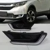 2PCS 회전 신호 방수 자동차 DRL 12V LED 주간 달리기 조명 안개 램프 Honda CR-V CRV 2017 2019 2020