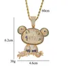 Nouvelle personnalité hip hop de haute qualité pendentif collier de zircon bronze coloré en bronze3176462