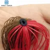 easy catch 10pcs mixed color fishing jig skirts 50 strands silicone skirt wire with ring fly tying rubber material229f2332067