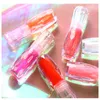 HANDAIYAN 3D-Kristall, 6 Farben, natürlicher feuchtigkeitsspendender Lipgloss, flüssiger Lippenstift, natürliche Minze, klarer Lipgloss, glitzernde Lippe
