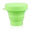 Outdoor sports portable silicone folding cup with lid water bottle travel telescopic cup business trip mouthwash cups B855