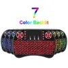 7 Colors Backlit i8 Mini Wireless Keyboard 24G Air Mouse Remote Control Touchpad Backlight With Rechargeable Battery For Android 2224583