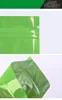 6*8cm 16silk أخضر حقيبة رقائق الألومنيوم مطلي بالألومنيوم مسطح السحب السحب إغلاق العظم جيوب شاي غذاء تغليف كيس التغليف