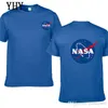 Новинка 2020 года, космическая футболка, мужские хлопковые рубашки, модная рубашка с принтом НАСА, мужская футболка с коротким рукавом, летняя одежда EL-8