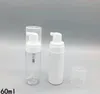 高品質の白いクリア30ml 60mlプラスチック石鹸ディスペンサーボトルクリアホワイトフォームポンプボトル石鹸ムース液体ディスペンサーフォーミングボトル