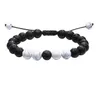 Adjustable Volcanic Lava Stone Bead Bracelet Yoga Lava Essential Oil Diffuser Bead Braided Bracelets Bangle Healing Balance For Men Women