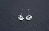 Cute 925 Sterling Silver Ghost Pumpkin Head Ear Studs Women Girl Halloween's Day Gift for Children Lovely Skeleton Stud