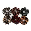 2019 Kvinnor Flickor Chiffon Hårband Blommor Tryckt hästsvanshållare Leopard Hair Scrunchie Elastic Hair Bands Snake Printing Women Accesorios