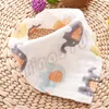 Nouveau bébé bavoirs Double bouton coton huit couches triangle serviette lavé bulle gaze rides bavoir salive serviette T8G011