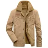 2019 Hiver Hommes Bomber Veste Manteau Air Force Pilote Veste Chaud Col De Fourrure Mâle Tactique Militaire Manteau Plus Velours Hommes Veste 5XL J1907112