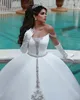 Ball Gown Plus Size Wedding Dresses Off Shoulder Sleeveless Beads Satin A Line Wedding Dress Sweep Train Vestidos De Novia