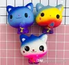 New Rainbow Cartoon Ice Cream Cat Kitty Squishy Slow Rising Cute Jumbo Strap Soft Squeeze Scented Bread Cake Toy Gift Kid Fun 66
