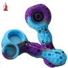 Tuyau de silicone d'abeille Mini tuyaux de brûleur à mazout fumer du tabac tuyau à main barboteur bong vaporisateur d'herbes sèches fumer pipe3342345